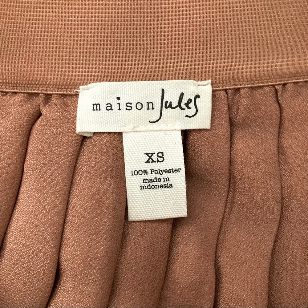 Maison Jules Copper Midi Skirt XS